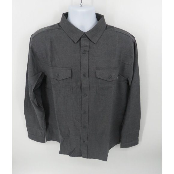 Hurley Men's Ultra Soft Button Down Gray Shirt XL NWT - Picture 1 of 6